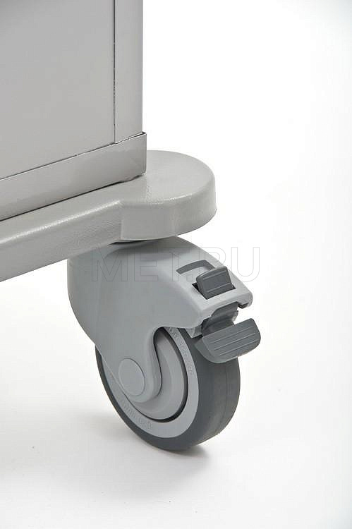 ТММ-0203 Широкий стол анестезиолога - тумба с выдвижными ящиками и дверцей от производителя