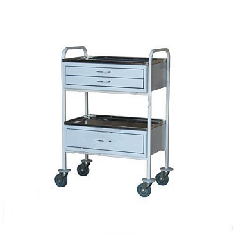 Стол манипуляционный с пластиковыми столешницей и полкой