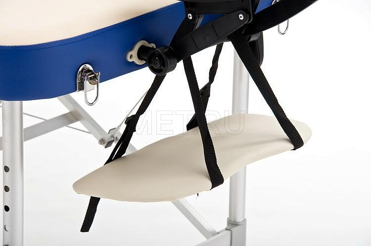 JF AL01А Стол массажный переносной алюм. крем-син/мк МЕТ