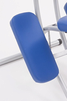 Массажная скамья алюминиевая складная синяя