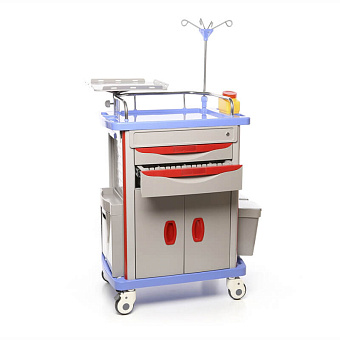 Тележка реаниматолога для внутрибольничной скорой помощи