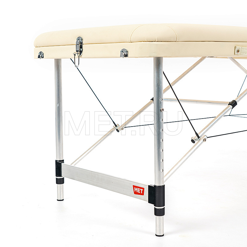 MET Comfort A3 Стол массажный, алюминиевый 3-х секционный, кремовый MET