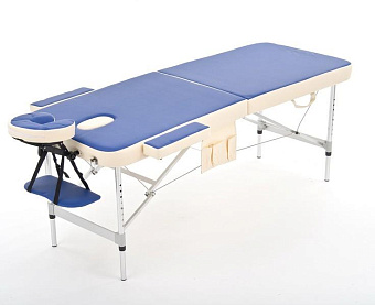 Стол массажный переносной алюм. син-крем/мк