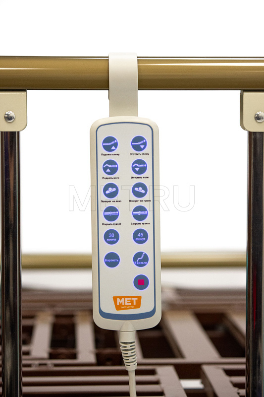 MET EVA Кровать функциональная медицинская электрическая с полным переворотом, с туалетом, с "ушками" от производителя