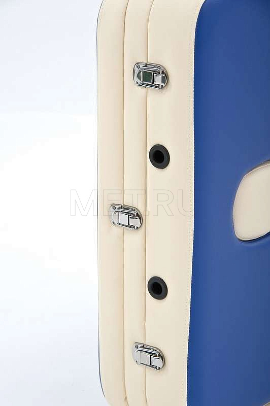 JF-AY01 Стол массажный складной деревянный трёхсекционный, сине-кремовый