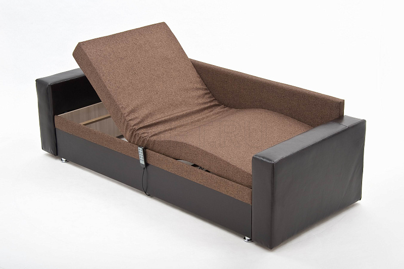 МЕТ JEN с кожаными подлокотниками Диван кровать с электроприводом MET