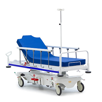 Тележка-каталка для перевозки больных с гидравлической системой регулировки высоты