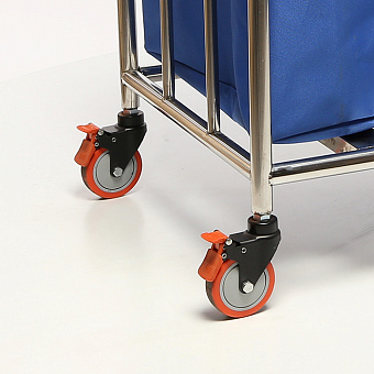 Тележка для белья из нержавеющей стали со съемным контейнером