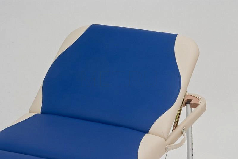 Med-Mos JFAL01А Стол массажный переносной трехсекционный алюминиевый, сине-кремовый