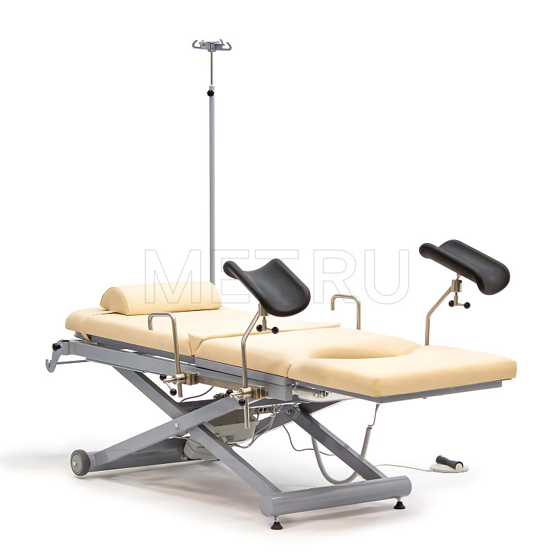 МЕТ KR 16 Гинекологическое кресло-кровать с электроприводом и со стулом для врача в комплекте МЕТ