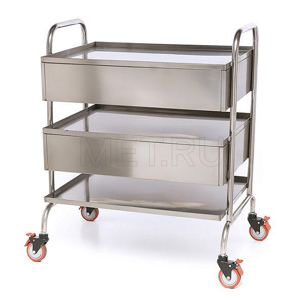 МЕТ SIY-130 Манипуляционный стол из нержавеющей стали медицинский  МЕТ