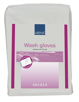 Рукавицы для сухого мытья с полиэтиленовым экраном, 50 шт в упаковке