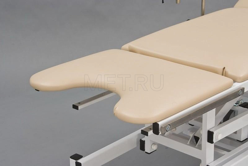 КСМПУ-07г (опоры Геппеля, подлок., поддон в компл.) Стол перевязочно/массажный на гидроприводе (бежевый) МЕТ