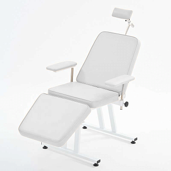 Кресло для доноров и процедур ЭЭГ с широкими подлокотниками, серое