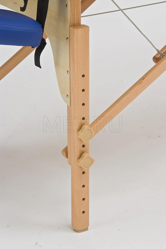 Wendermann Wood Advanta Складной массажный стол с рамой из бука, синий - серия Professional