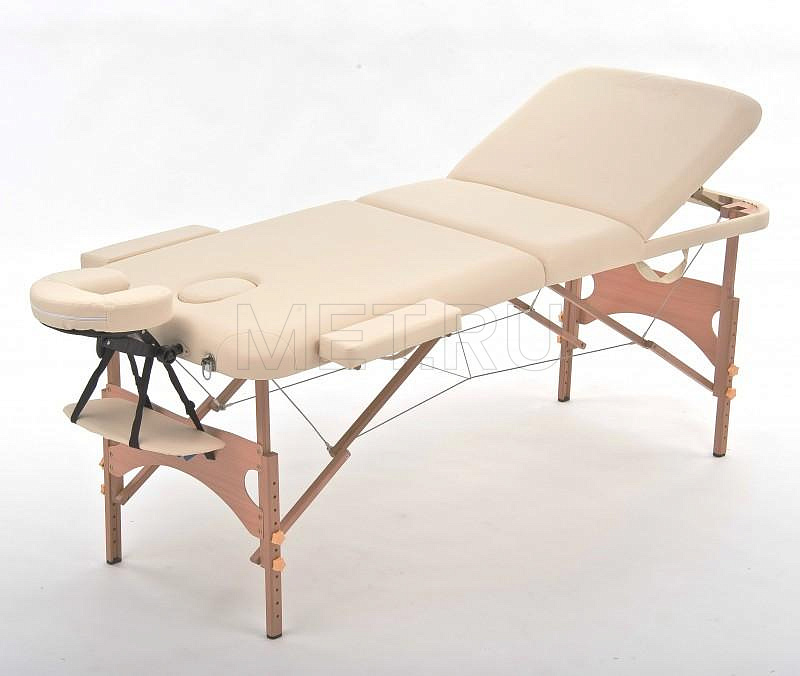 JF-AY 01 Массажный стол переносной трёхсекционный на деревянном каркасе, кремовый от производителя