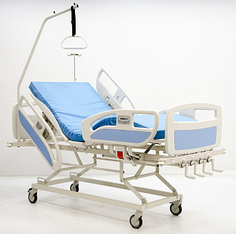 Госпитальная кровать пятифункциональная, с механическими регулировками