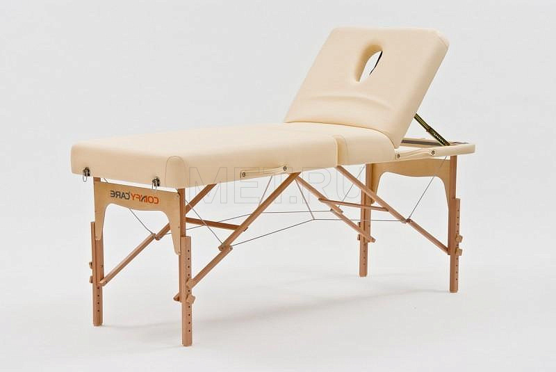 JFMS03R кремовый Мягкий массажный стол с усиленной рамой из бука - серия Professional