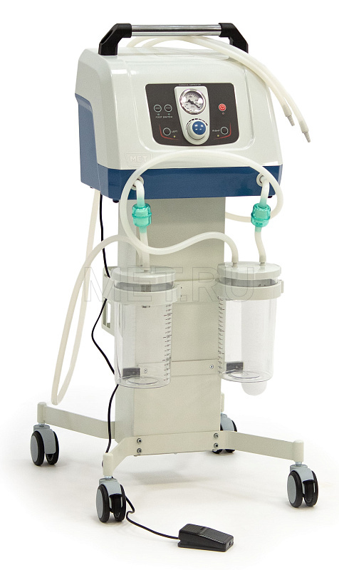 MET OX-290 Хирургический аспиратор (отсасыватель) стационарного типа с педалью и двумя емкостями от производителя