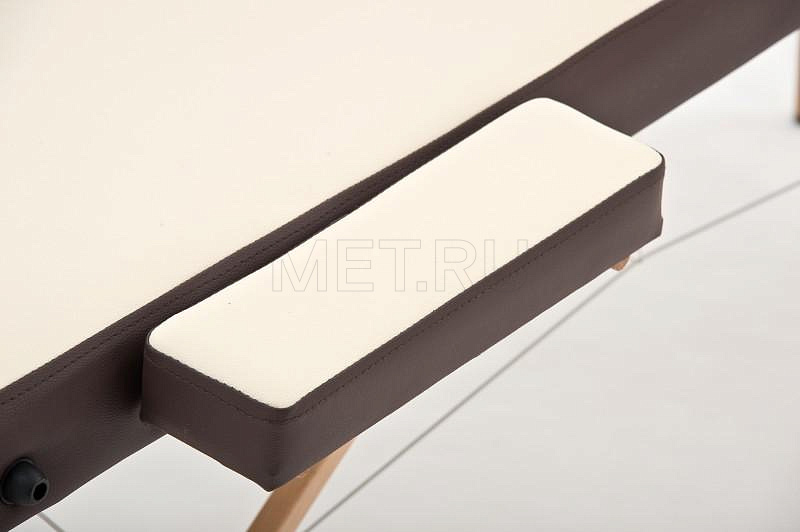 JF-AY01 3-х секционный массажный стол складной из дерева Крем/Коричневый МЕТ