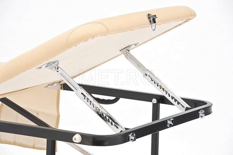 Растоматы, регулирующие угол наклона икроножной секции JFST02 Раскладной трёхсекционный массажный стол на стальном каркасе, бежевый МЕТ
