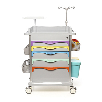 Стол реаниматолога с цветовой кодировкой