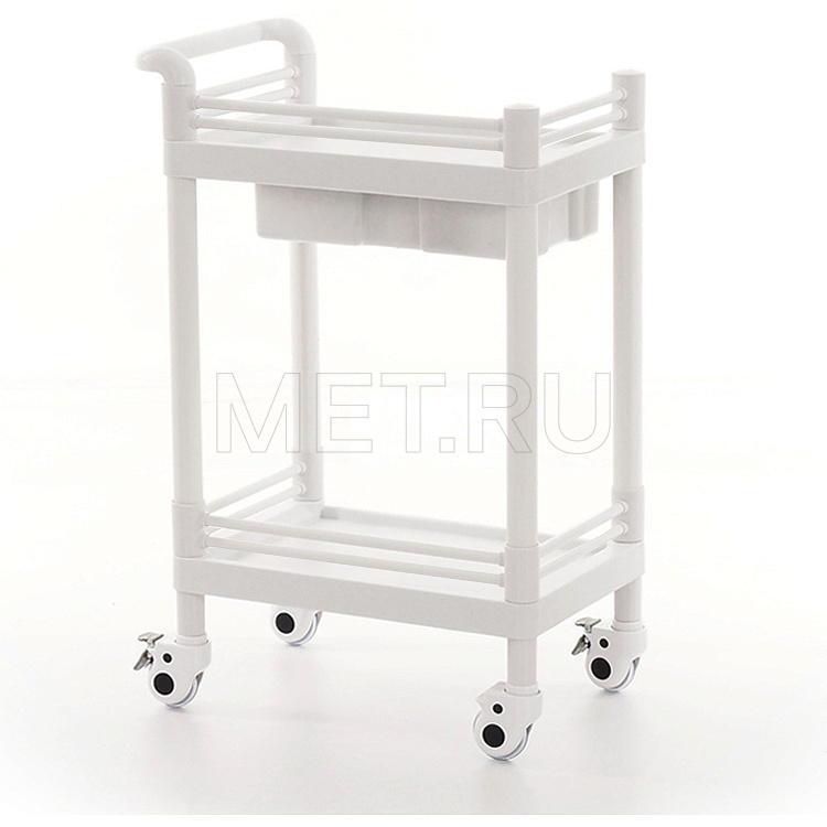 МЕТ SP-140 Столик манипуляционный с 1 ящиком и 2 полками MET