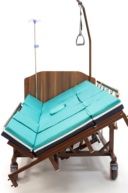 MET EVA Кровать функциональная медицинская электрическая с полным переворотом, с туалетом, с "ушками"