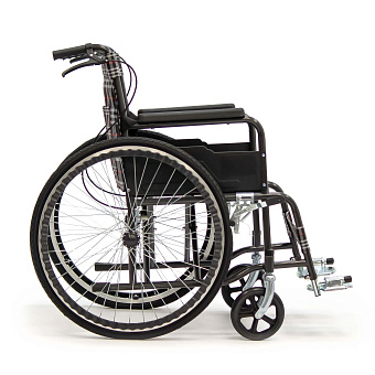 Кресло-коляска складная с тормозами для сопровождающих