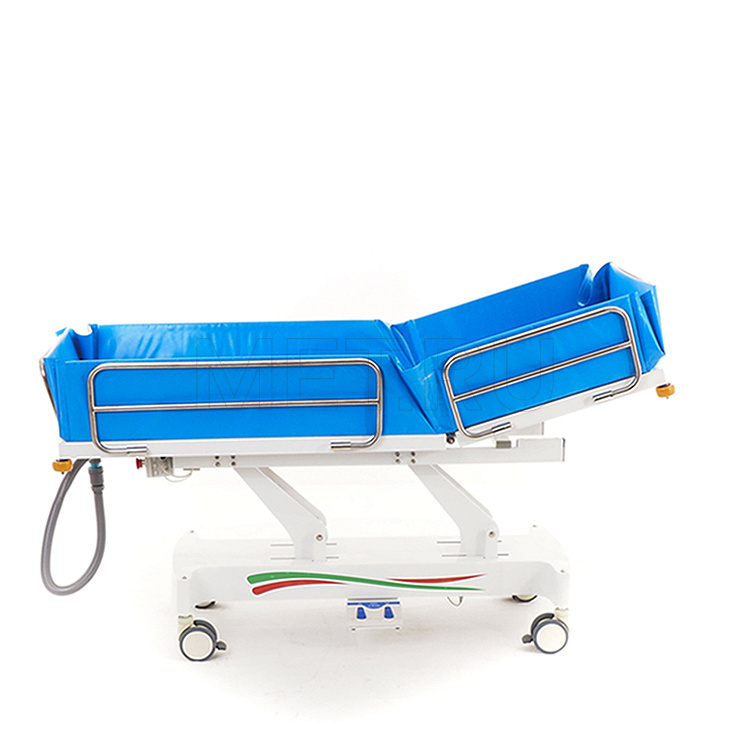 МЕТ E-POOL Тележка-каталка для мытья пациентов с электроприводом регулировки высоты, с аккумулятором МЕТ