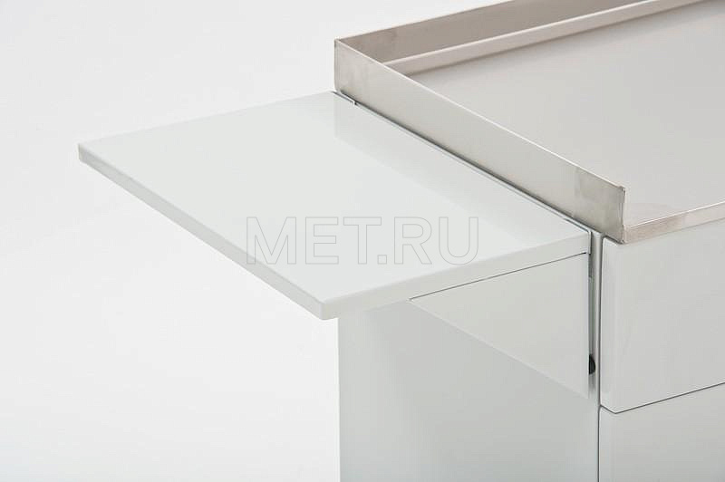 МЕТ AR–45 - полимер Столик мобильный для анестезиолога с полкой для записей MET