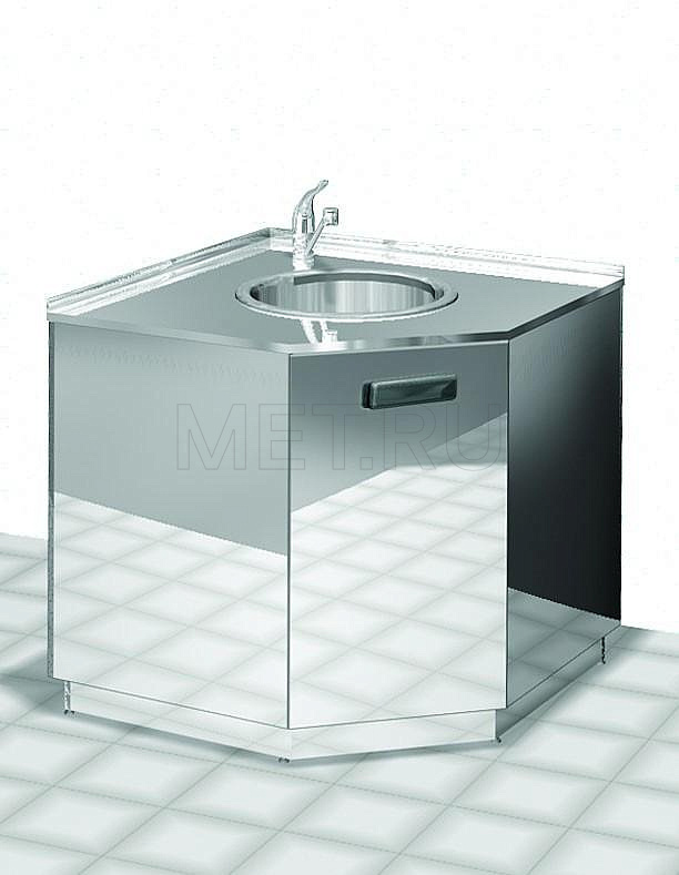 МЕT-T04YB Угловая тумба с мойкой и откидной дверью от производителя