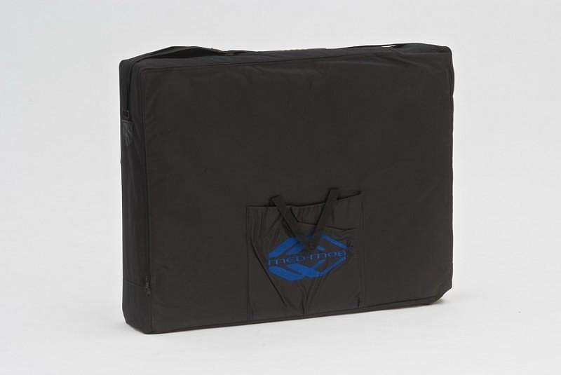 Med-Mos JFAL01А Стол массажный переносной трехсекционный алюминиевый, сине-кремовый