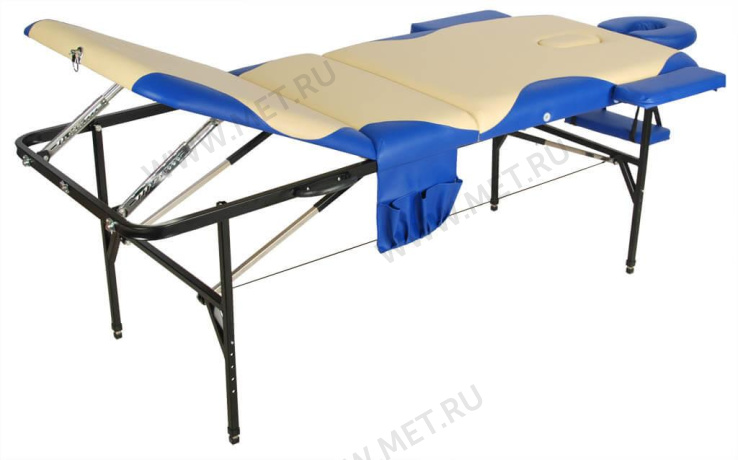 JFST02 (БЕЖ/СИН) Стальной массажный стол с поднимающейся лимфодренажной секцией от производителя