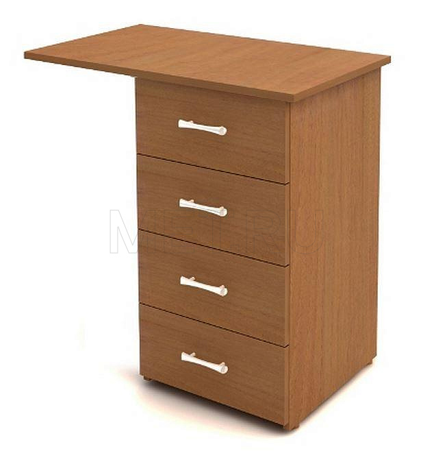 МЕТ Лугано ТМ-03.3+ТМ-05.3 Тумба приставная четыре ящика + Топ к выступающей части эргономичного стола 450 мм от производителя