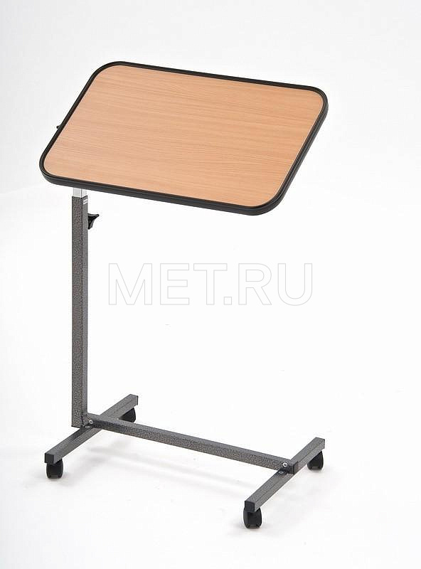 Столик прикроватный. Рама серая столешница-бук. 560 Столик прикроватный. Рама серая столешница-бук.