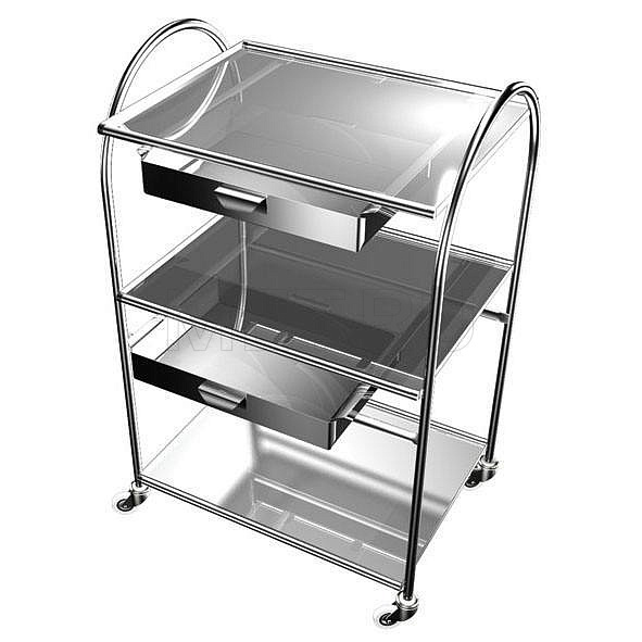 СИ.(3НС-2) мп Трехполочный инструментальный стол с двумя выдвижными ящиками