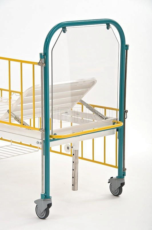 КМФД-7310 Бирюза прозр. Кровать 2-х секционная детская с регулировкой высоты и наклона ложа MET