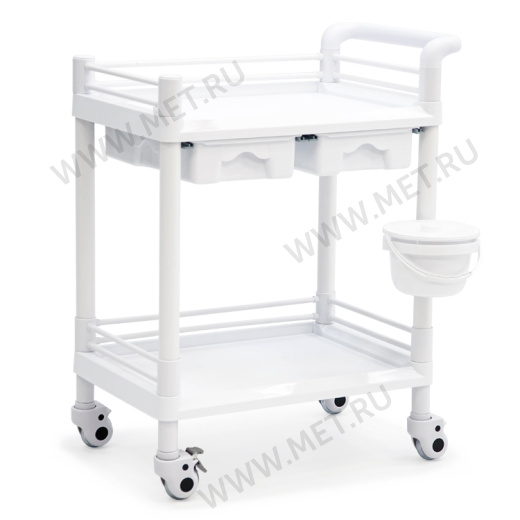 МЕТ SPY-120 (цвет Белый) Пластиковый манипуляционный стол с двумя полками и двумя ящиками от производителя