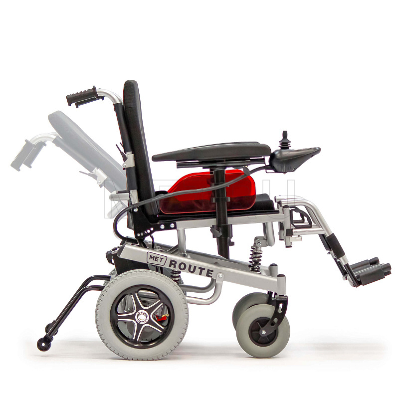 MET ROUTE 14 Алюминиевое кресло-коляска с амортизаторами и электромагнитными тормозами MET