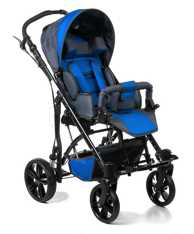 Vitea Care Meyra JUNIOR PLUS Детская коляска-книжка для больных ДЦП с регулировкой наклона спинки и сиденья, и пневматическим шасси от производителя