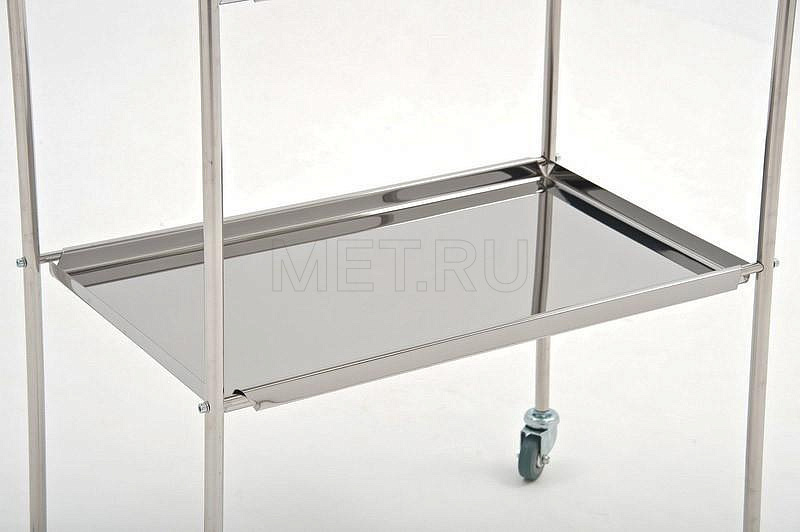 СИ.Б3.02.04 (2Н) Столик инструментальный малый, нерж. сталь, разборный (размер 370х620мм) МЕТ