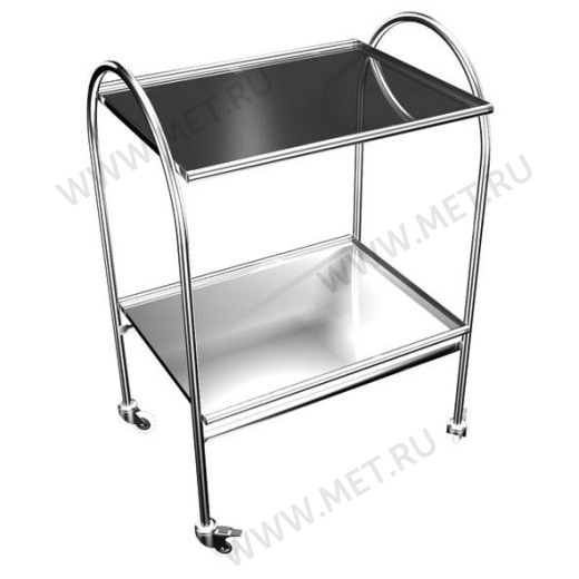 СИ.(НС)мп Инструментальный столик со стеклянной и металлической полками от производителя