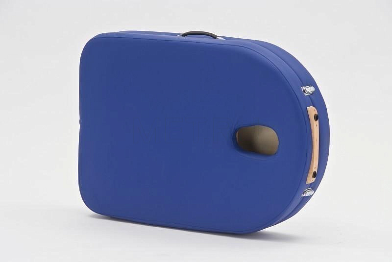 Wendermann Wood Oval Массажный складной стол с рамой из бука, синий