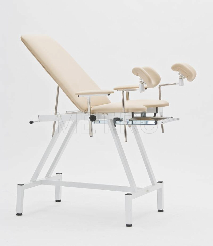 КСГ-01 Кресло гинекологическое с улучшенным шитьем и мягкими опорами, направляющие нерж.сталь