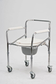 Кресло-туалет складное с хромированной рамой