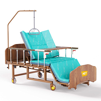 Медицинская кровать для ухода за лежачими больными с  переворотом, туалетом и матрасом
