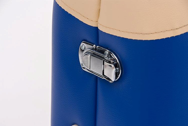 Med-Mos JF-AY 01 Складной массажный стол двухсекционный деревянный, сине-бежевый от производителя