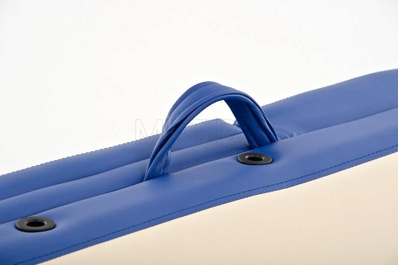 JF-AY 01 Стол массажный складной деревянный, трёхсекционный, кремово-синий МЕТ