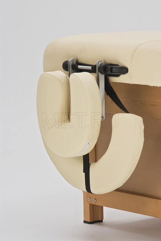 Wendermann Wood 2A Массажный стол стационарный с рамой из бука, кремовый MET